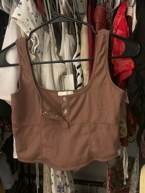 Ribbed Crop Tank Top